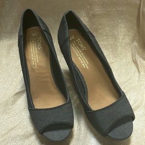 Tom's wedge slip on shoes geansmaterial